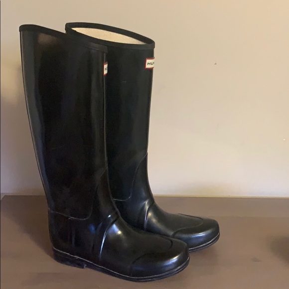 Hunter “Regent” Black Rubber Rain Boots - Women’s Size 9 - Picture 5 of 8